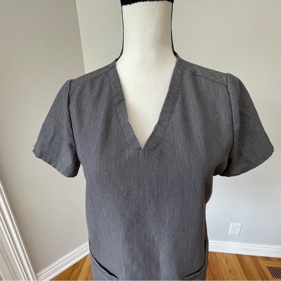 Figs  gray technical collection scrub top in a size small - Picture 11 of 13